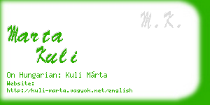 marta kuli business card